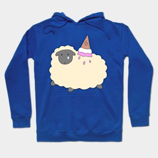 Sad Icecream Cone Sheep Hoodie